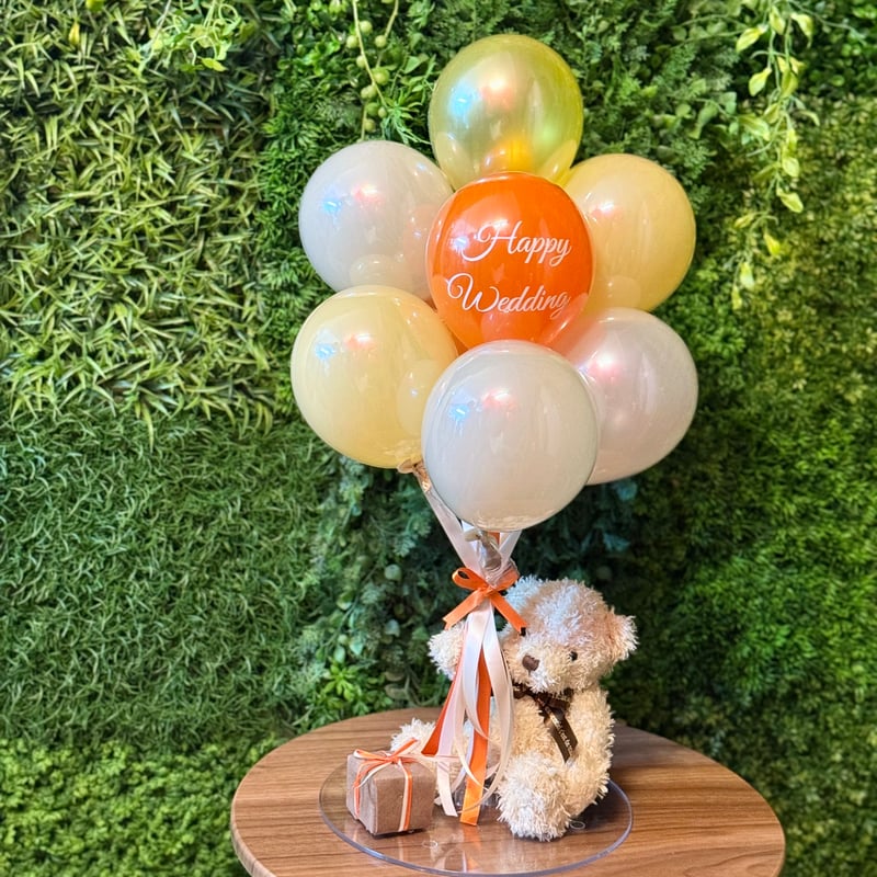 Message balloon & Bear バルーン色変更可♪ | ohana balloon