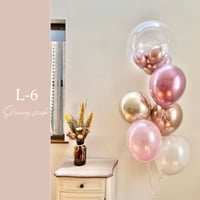 L-6   Shining pink   ヘリウム入り浮かせてお届け