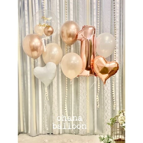 D-11 誕生日   数字1桁　ボリューミーDeco  色が選べる♪ヘリウム入り浮かせてお届け