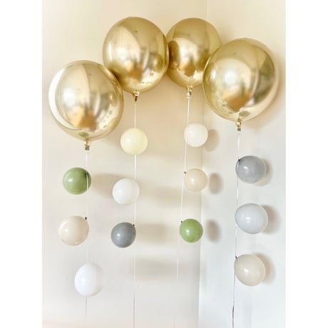 D-7 round balloon 4本セット   色が選べる♪ヘリウム入り浮かせてお届け