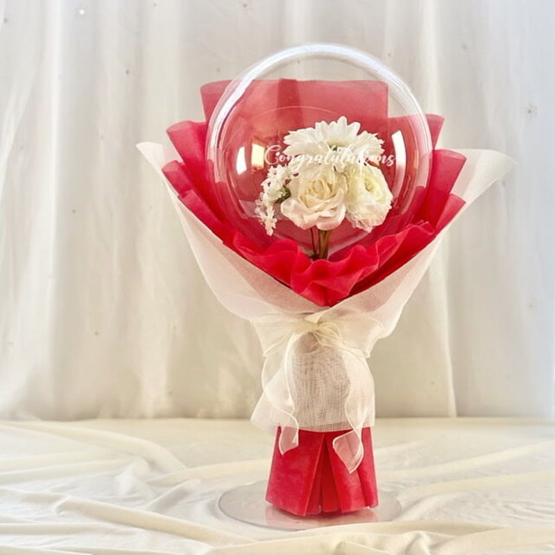 なみなみ　バルーンブーケ　2月19日到着 Amazon | バルーンの花束型ブーケ 〜オープンハートブーケ〜 (2