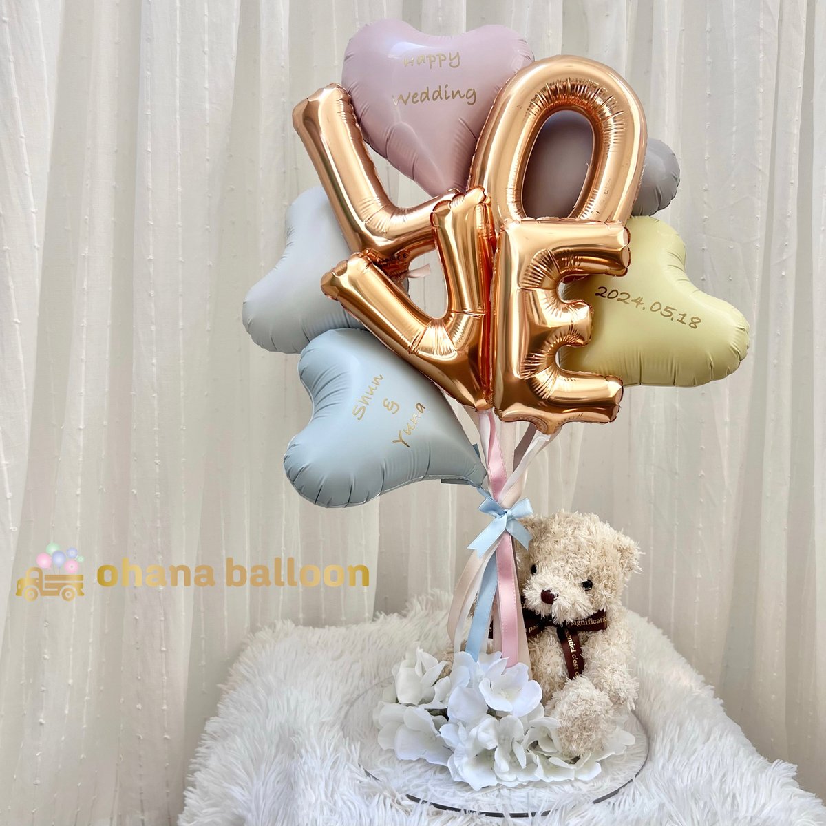LOVE Balloon&Bear 色が選べる♪ | ohana balloon
