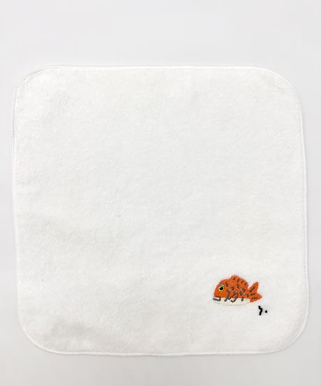 綿刺繍プチタオル　マダイ