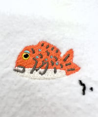 綿刺繍プチタオル　マダイ