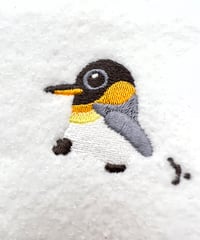 綿刺繍プチタオル　ペンギン