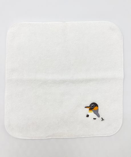 綿刺繍プチタオル　ペンギン