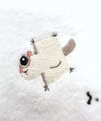 綿刺繍プチタオル　モモンガ