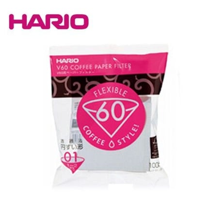 ハリオ HARIO V60ペーパーフィルター ホワイト100枚入り│ VCF-01(1〜2杯用)・VCF-02(1〜4杯用)