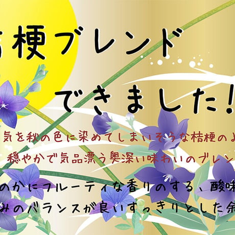 【数量限定】桔梗ブレンド｜シティロースト【中深煎り/200g・400g】※送料込み