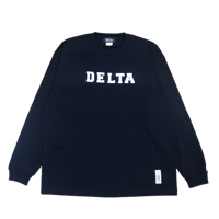HQ FELT COLLEGE LOGO L/S T-SHIRT "BLACK"