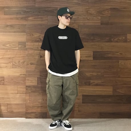 HQ DECK LOGO T-SHIRT "CEMENT" BLACK