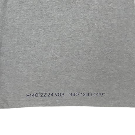DECK LOGO T-SHIRT "ARABIC" GREY×NAVY