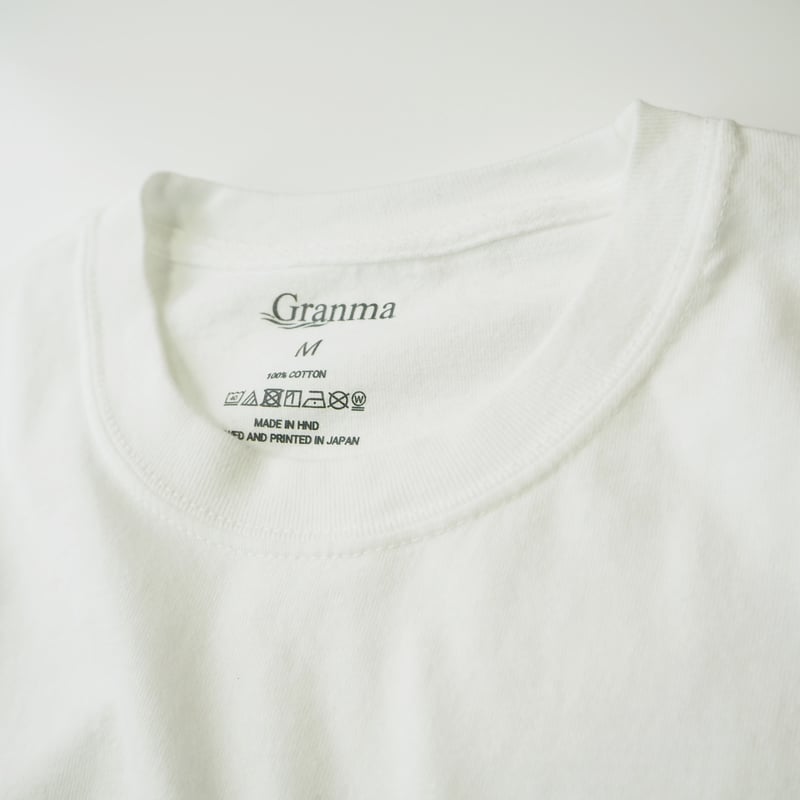 Tシャツ ガーメントダイ ホワイト | Granma