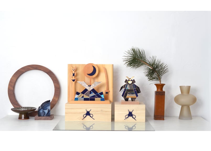 兜　五月人形　水引で作った兜飾り 五月人形・兜飾り 加賀水引 津田 水引甲冑 桐箱付き｜出産祝い