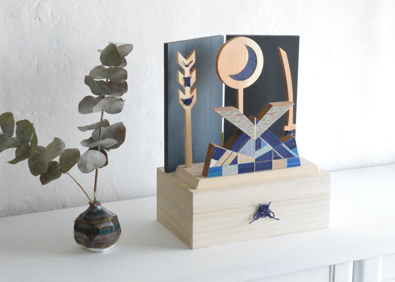 水引 日月兜 ［藍 Ai］ | RITUAL STORE