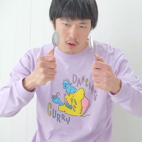 DANCING CURRY 長袖Tシャツ【ホムデン色】