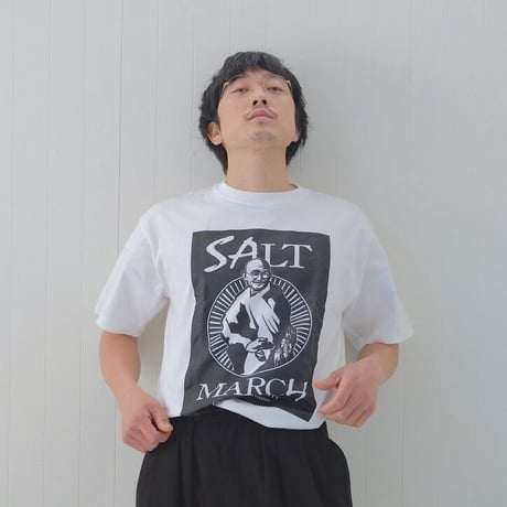 ガンジーの歴史的塩対応Tシャツ【塩色／1C】
