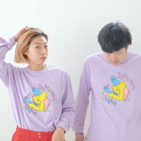 DANCING CURRY 長袖Tシャツ【ホムデン色】