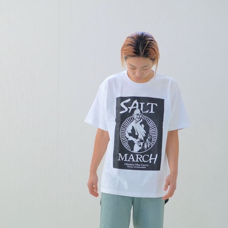 ガンジーの歴史的塩対応Tシャツ【塩色／1C】