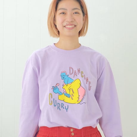DANCING CURRY 長袖Tシャツ【ホムデン色】