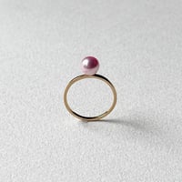 #829 ロゼ・ペルル5mm 1粒リング