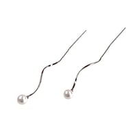 【K18】#10 冬花  Akoya Wave Earrings