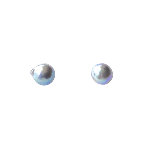 【silver925】月花○#263　カラフル真珠ピアス（イヤリングに変更可）