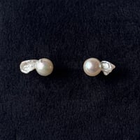 【K18】百花 #805 金魚真珠ピアス