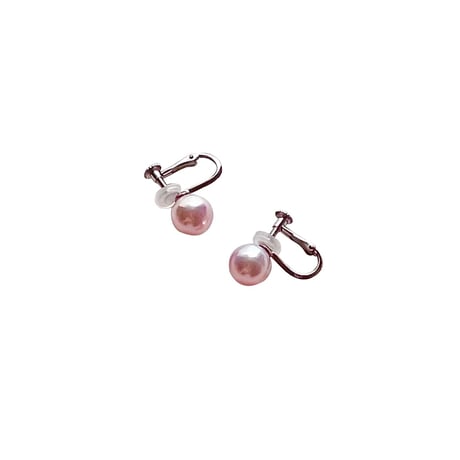 【K18】百花#390　ロゼ・ぺルル７ピアス（イヤリング変更可）