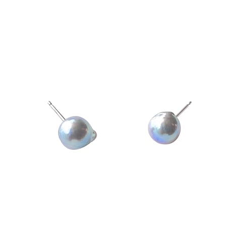 【silver925】月花○#263　カラフル真珠ピアス（イヤリングに変更可）