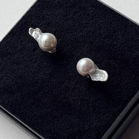 百花#883 金魚真珠ピアス