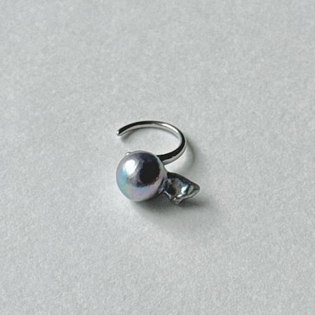 百花#630 金魚真珠イヤーカフ