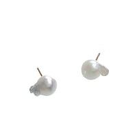 【K18】月花○#241　金魚真珠ピアス