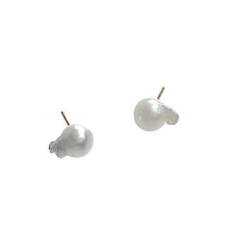 【K18】月花○#241　金魚真珠ピアス