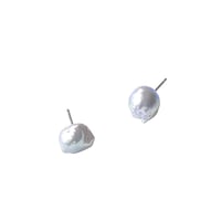 【silver925】月花○#260　カラフル真珠ピアス(イヤリングに変更可)