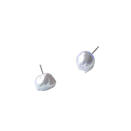 【silver925】月花○#260　カラフル真珠ピアス(イヤリングに変更可)