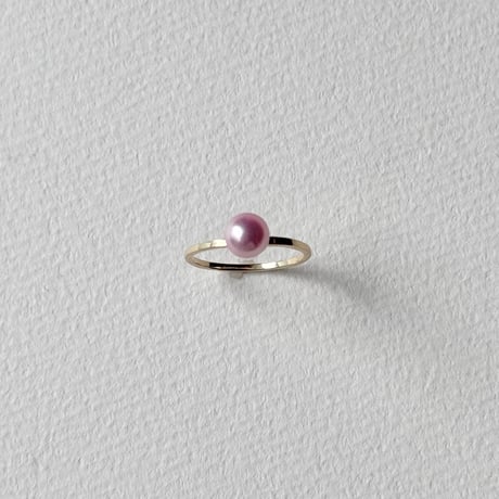 #829 ロゼ・ペルル5mm 1粒リング