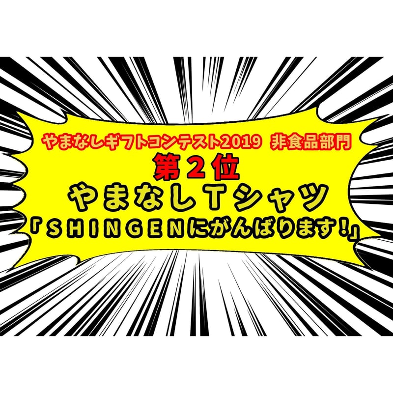 やまなしTシャツ『SHINGENにがんばります！』〈黒〉※送料込み