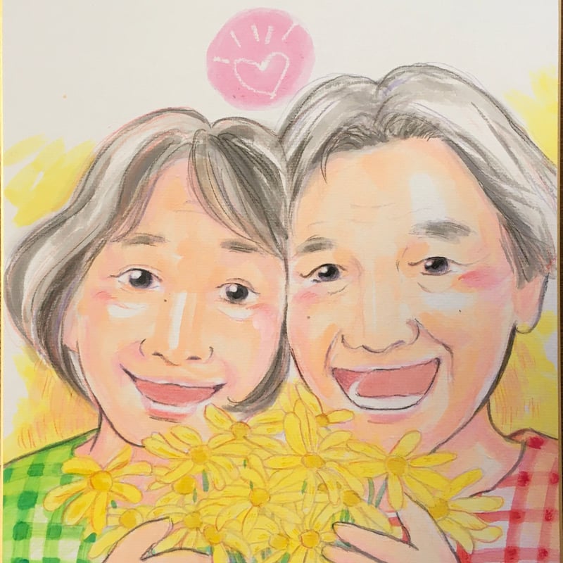福を招く「おめでた似顔絵（色紙・1枚に2名様）」をあなたに