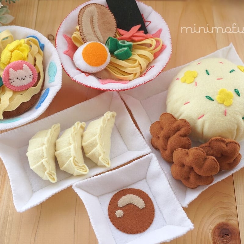PDF型紙レシピ】フェルトのラーメンセット | minimofuu toy's shop