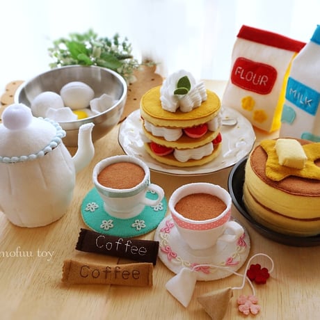 【型紙レシピ】フェルトのパンケーキセット