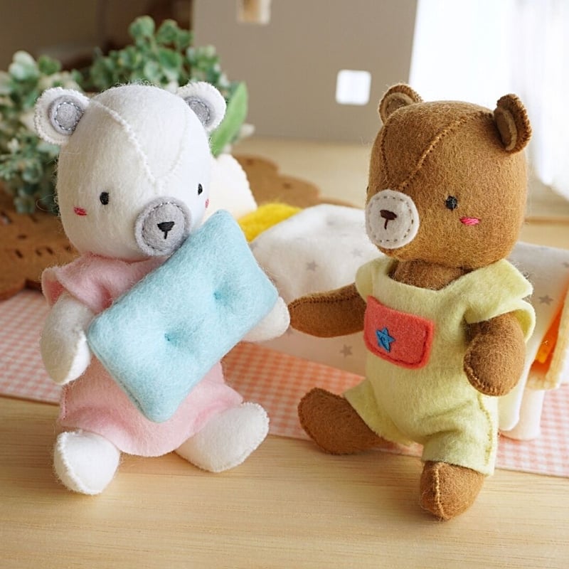 型紙レシピ】くまさんセット | minimofuu toy's shop