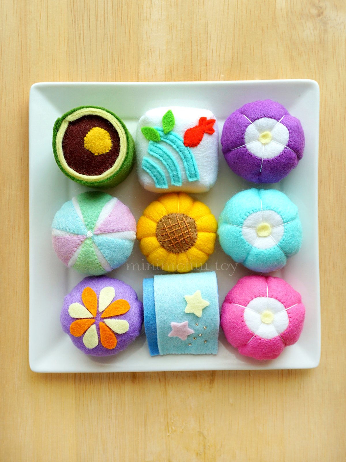 PDF型紙レシピ】フェルトの和菓子 | minimofuu toy's shop