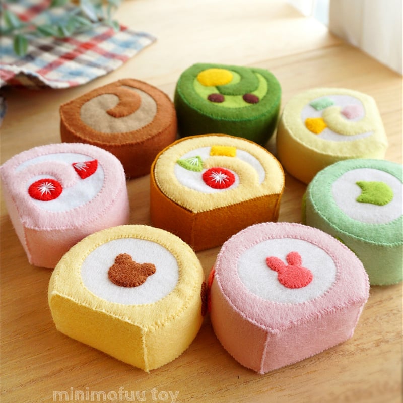 PDF型紙レシピ】フェルトの洋菓子セット | minimofuu toy's shop