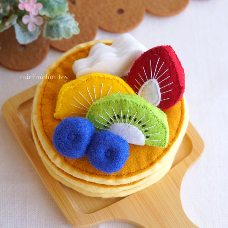 型紙レシピ】フェルトのパンケーキセット | minimofuu toy's shop