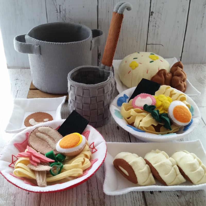 PDF型紙レシピ】フェルトのラーメンセット | minimofuu toy's shop