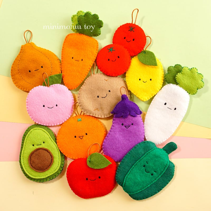 ハンドメイド　フェルト　おままごと　野菜　果物　40個 1_dc0ad0df051e8d24dfea146417dc