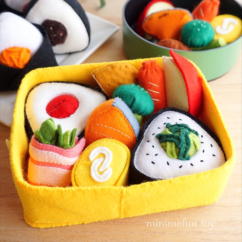 PDF型紙レシピ】フェルトのお弁当セット | minimofuu toy's shop