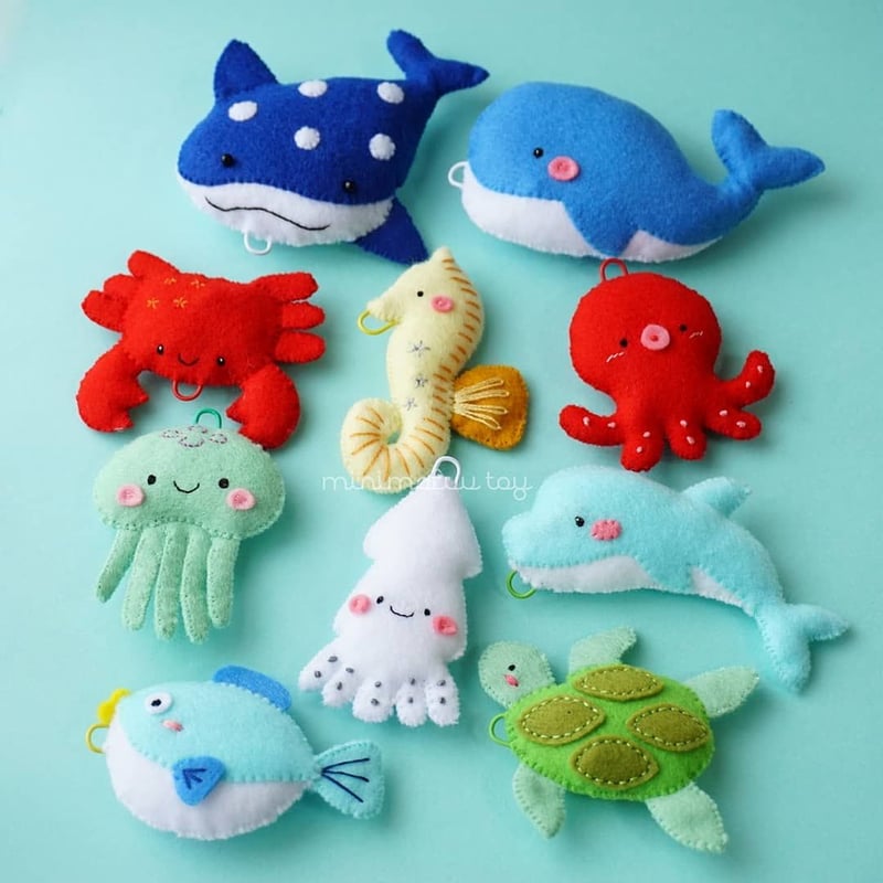 型紙レシピ】フェルトの魚釣りセット | minimofuu toy's shop