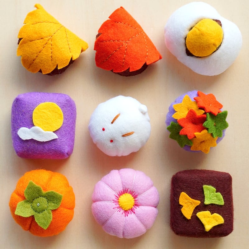PDF型紙レシピ】フェルトの和菓子 | minimofuu toy's shop